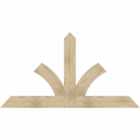 Ekena Millwork Richland Rough Sawn Timber Gable Bracket, Douglas Fir, 72"W x 39"H x 2"D x 6"F, 13/12 Pitch GBW072X39X0206RIC00RDF